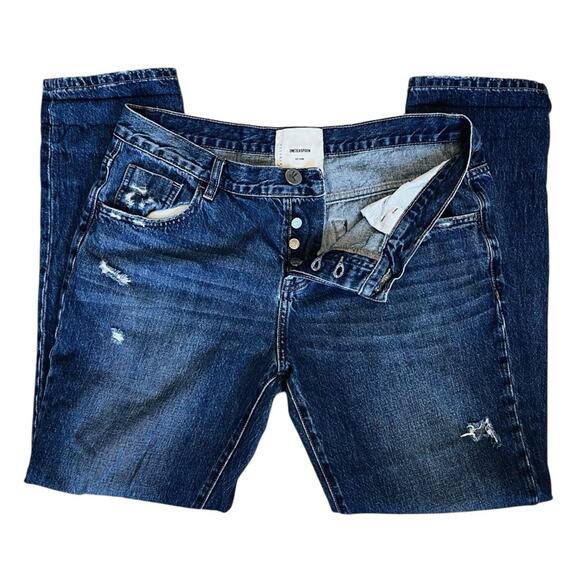 One Teaspoon Women’s Sz 31 Loose Fit Jeans Awesome Baggies Mid Rise Denim Baggy - Picture 6 of 14